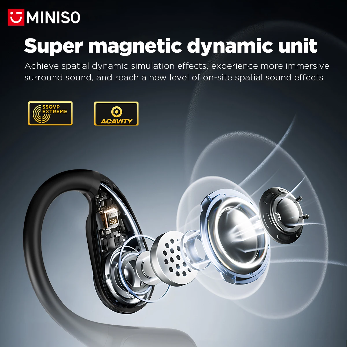 MINISO MS190 Real Time AI Voic - Bluetooth Headset On Ear ulasan dan harga
