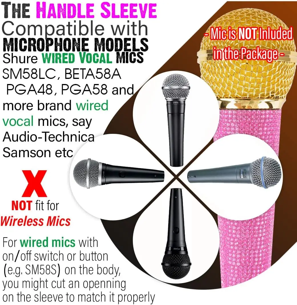 Colored Wired Microphone Cover - Shure Mic Sm58 ulasan dan harga