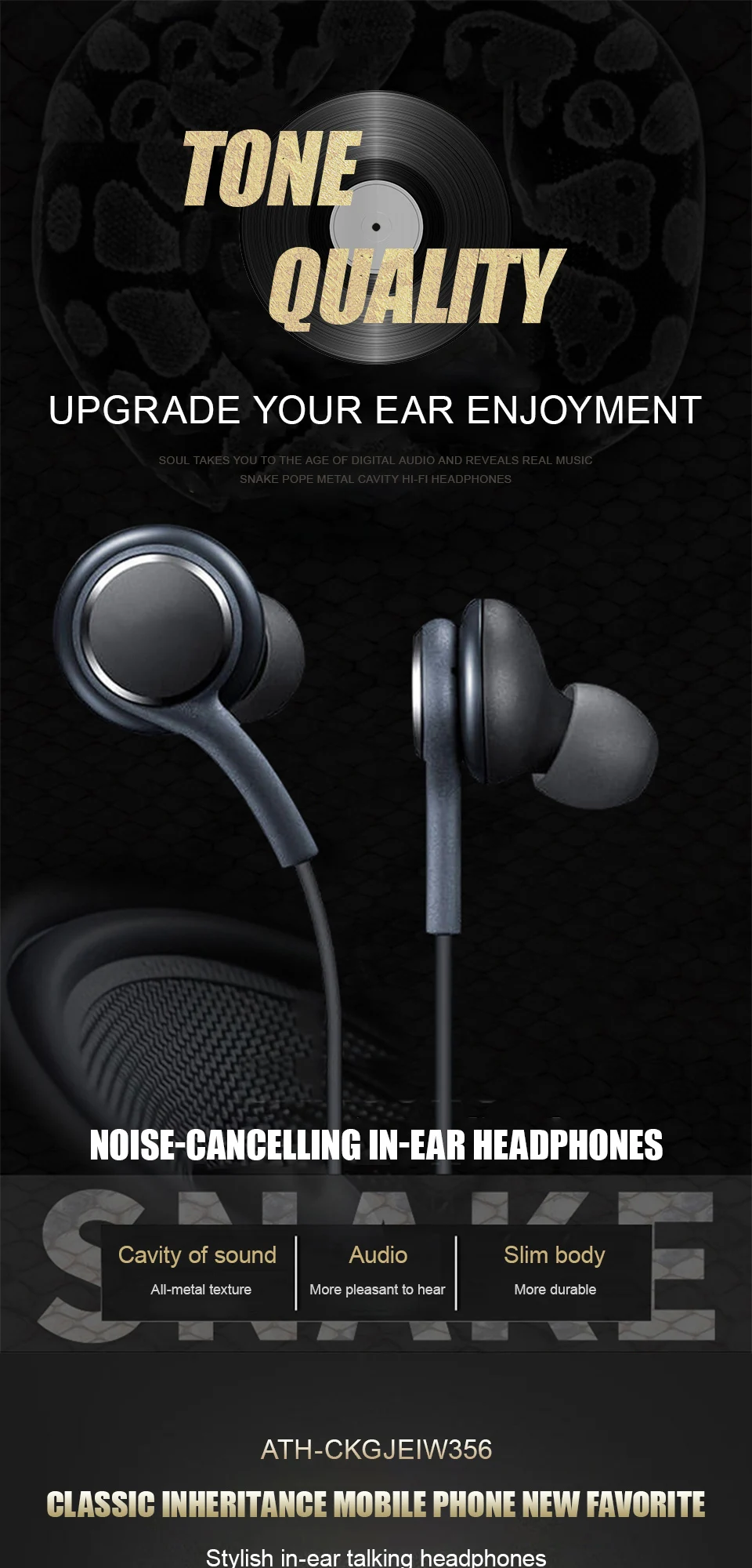 In-Ear 3.5mm Wired Type-C Earp - Audiophile Headphone Wired ulasan dan harga