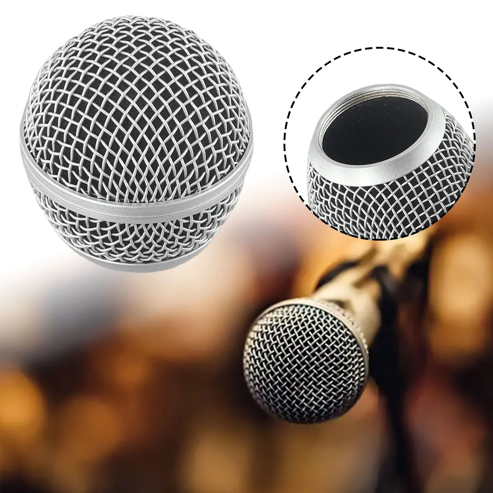 1 Pc Microphone Mesh Head Meta - Shure Mic Sm58 ulasan dan harga
