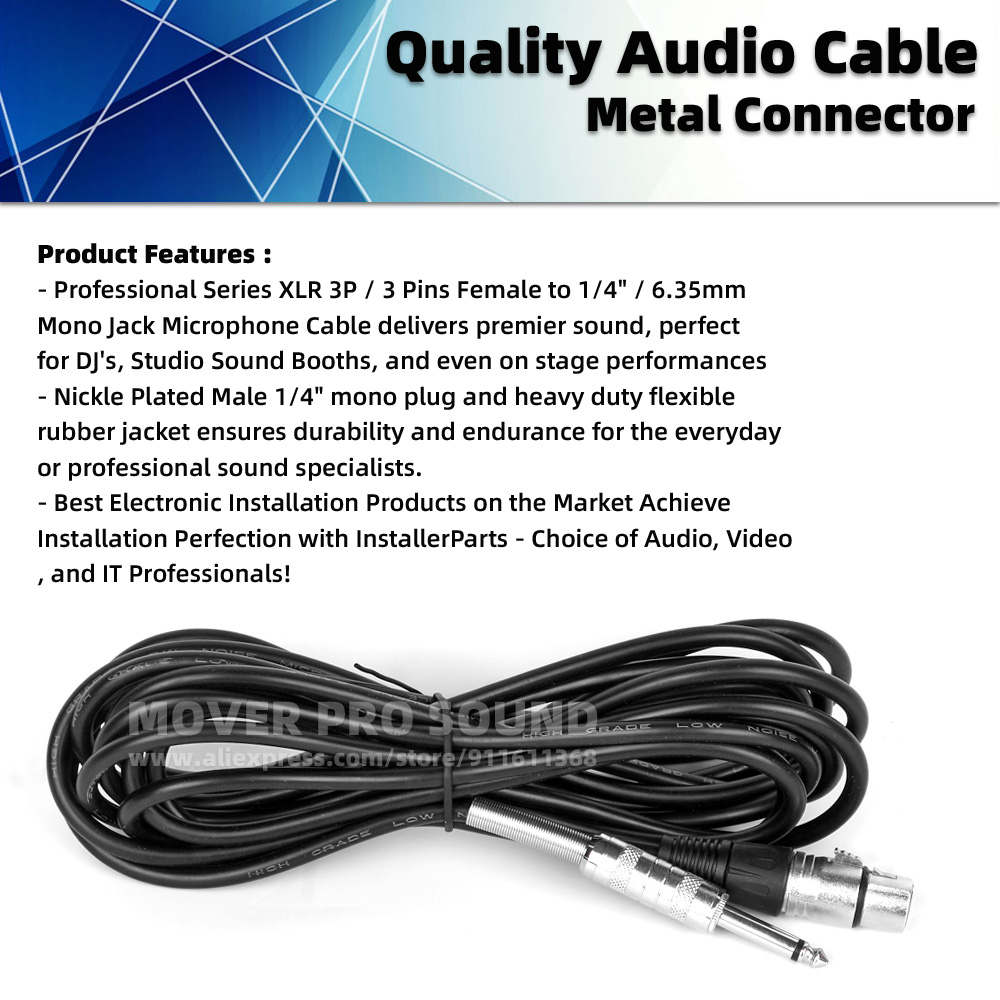 XLR Female 6.3MM Mic Cord Comp - Shure Mic Sm58 ulasan dan harga